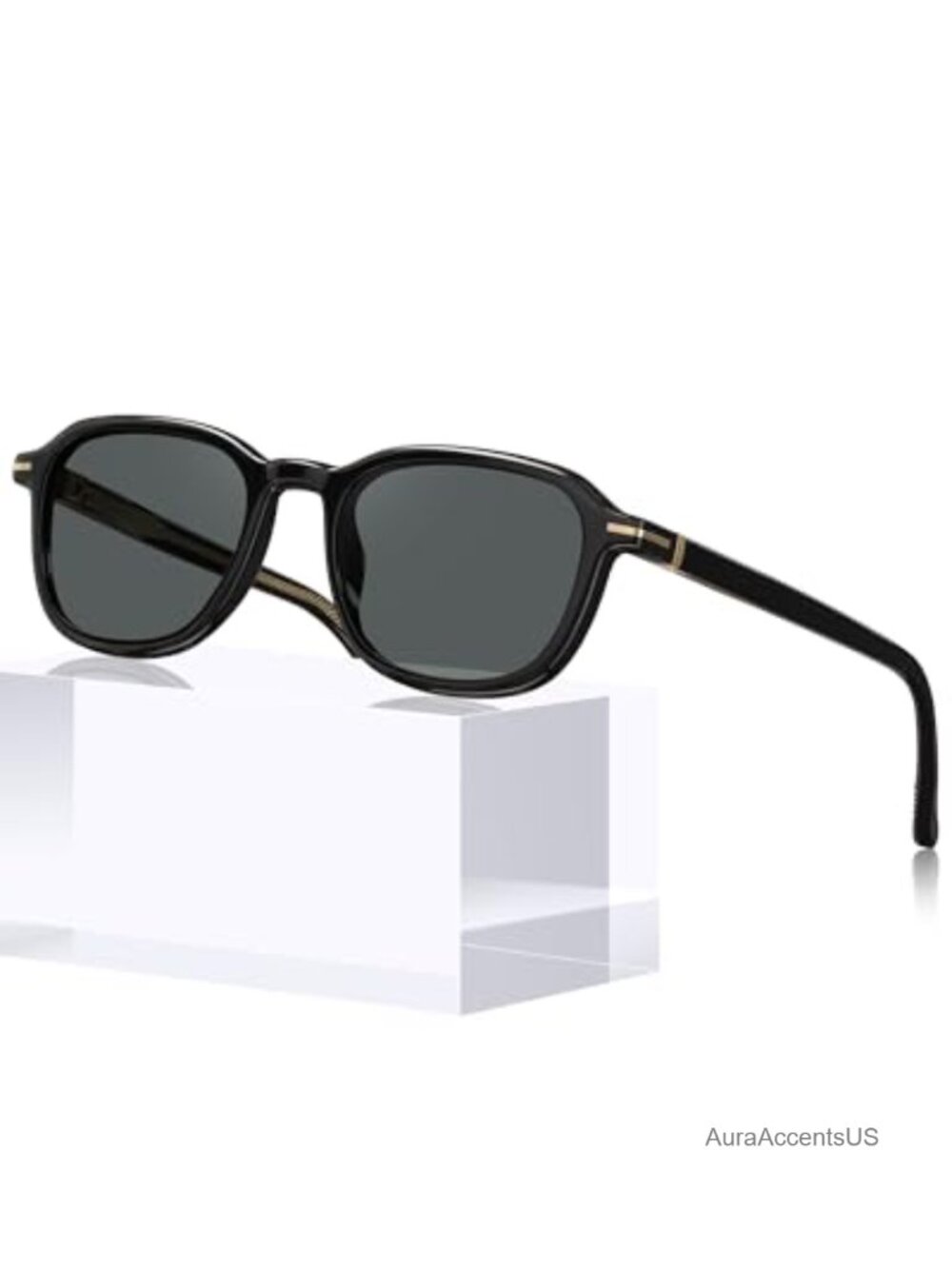 Polarized Square Geometric Acetate Sunglasses UV Protection Driving